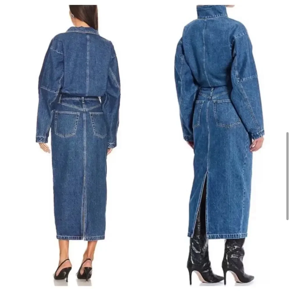 Ronny Kobo Sebastian Denim Dress Size Medium - Picture 9 of 11